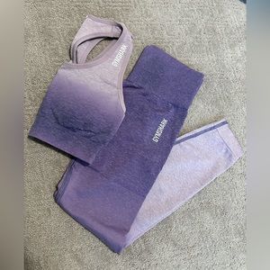 Gymshark Adapt Ombré bra & legging bundle- both size S